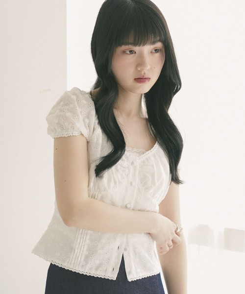 Heather(ヘザー)の「アソートパフスリーブブラウス(半袖) 880265(シャツ/ブラウス・レディース・ドット/ホワイト系その他/オフホワイト・FREE)」の13枚目の写真