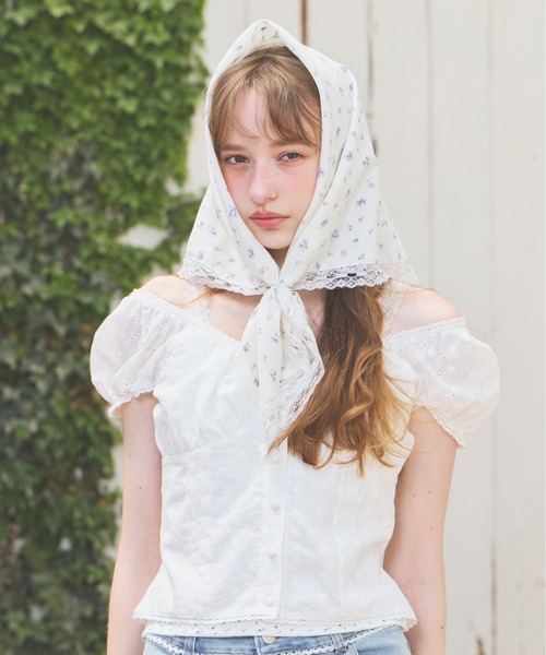Heather(ヘザー)の「アソートパフスリーブブラウス(半袖) 880265(シャツ/ブラウス・レディース・ドット/ホワイト系その他/オフホワイト・FREE)」の7枚目の写真