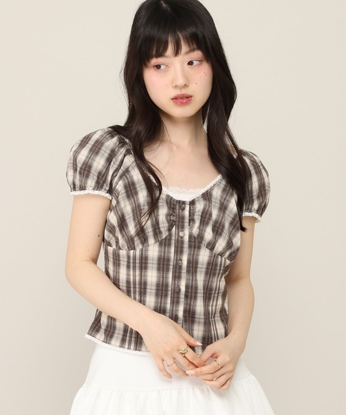 Heather(ヘザー)の「アソートパフスリーブブラウス(半袖) 880265(シャツ/ブラウス・レディース・ドット/ホワイト系その他/オフホワイト・FREE)」の18枚目の写真