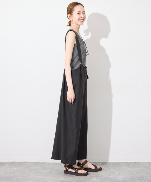SLOBE IENA(スローブイエナ)の「《シリーズあり》コットンリブタンクトップ(タンクトップ・レディース・チャコールグレー/ホワイト/ピンク/ボルドー・FREE)」の6枚目の写真