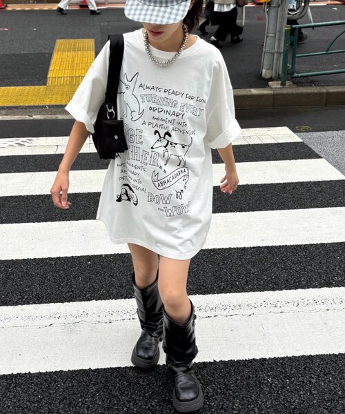 CIAOPANIC TYPY（チャオパニックティピー）の「【UNISEX】アソート落書きBIGロゴTEE（Tシャツ/カットソー・レディース・ホワイト/ホワイト系その他/ネイビー・ONE SIZE）」の10枚目の写真
