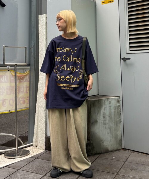 CIAOPANIC TYPY（チャオパニックティピー）の「【UNISEX】アソート落書きBIGロゴTEE（Tシャツ/カットソー・レディース・ホワイト/ホワイト系その他/ネイビー・ONE SIZE）」の9枚目の写真