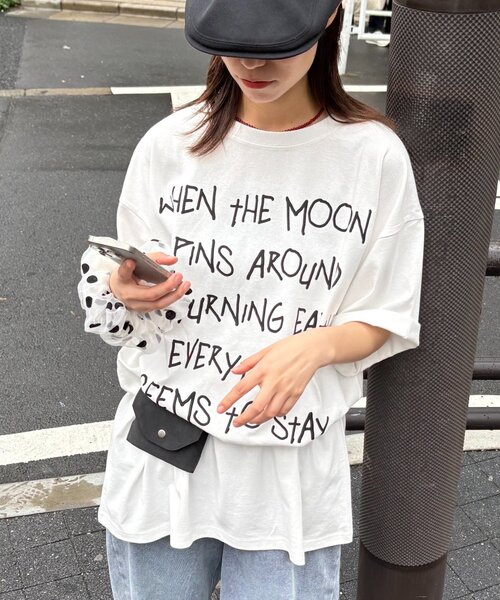 CIAOPANIC TYPY（チャオパニックティピー）の「【UNISEX】アソート落書きBIGロゴTEE（Tシャツ/カットソー・レディース・ホワイト/ホワイト系その他/ネイビー・ONE SIZE）」の7枚目の写真