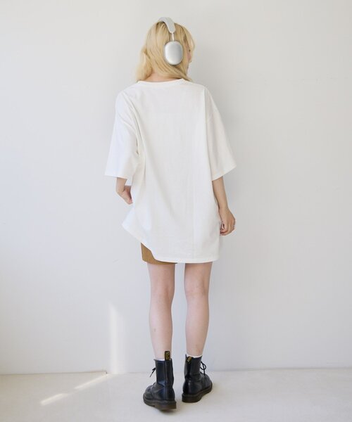 CIAOPANIC TYPY(チャオパニックティピー)の「【UNISEX】アソート落書きBIGロゴTEE(Tシャツ/カットソー・レディース・ホワイト/ホワイト系その他/ネイビー・ONE SIZE)」の20枚目の写真