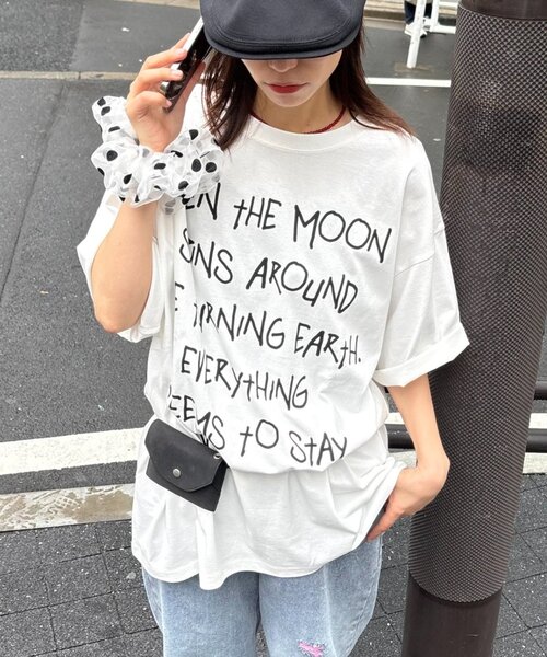 CIAOPANIC TYPY(チャオパニックティピー)の「【UNISEX】アソート落書きBIGロゴTEE(Tシャツ/カットソー・レディース・ホワイト/ホワイト系その他/ネイビー・ONE SIZE)」の21枚目の写真