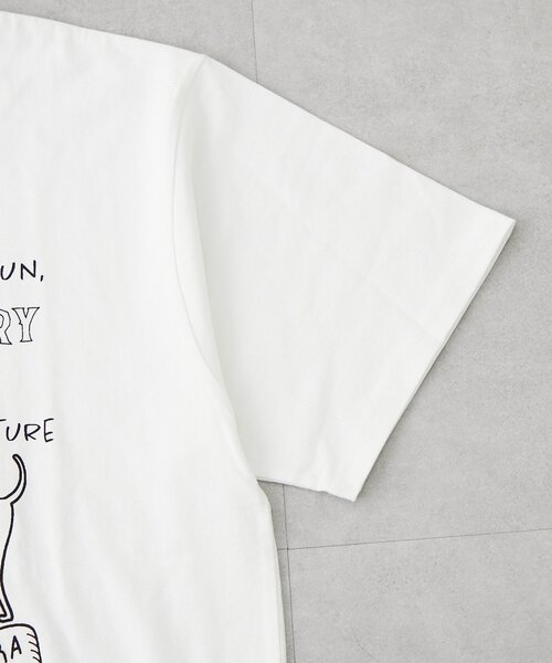 CIAOPANIC TYPY（チャオパニックティピー）の「【UNISEX】アソート落書きBIGロゴTEE（Tシャツ/カットソー・レディース・ホワイト/ホワイト系その他/ネイビー・ONE SIZE）」の4枚目の写真