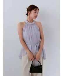 LAGUNAMOON（ラグナムーン）の「アメスリボータイブラウス 【夏服】 【オフィスカジュアル】【シアートップス】（シャツ/ブラウス）」