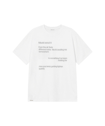 Block lettering short sleeve WHITE
