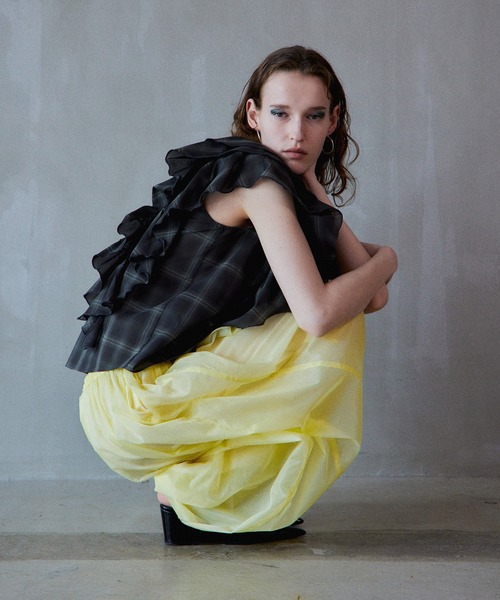 MAISON SPECIAL(メゾンスペシャル)の「Sheer Nylon Balloon Pants/シアーナイロンバルーンパンツ(その他パンツ・レディース・ブラック/イエロー/ピンク・36/38)」の22枚目の写真