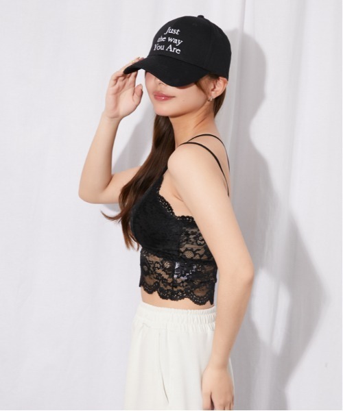 GORGE（ゴージ）の「《総レース×クロスストラップ》キャミソール／全3色（キャミソール・レディース・オフホワイト/ピンク/ブラック・F）」の9枚目の写真