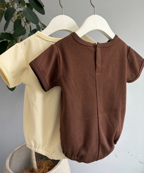 CIAOPANIC TYPY（チャオパニックティピー）の「【BABY】アソート柄リブロンパース【AMALFI】（その他ベビーウェア・キッズ・アイボリー/ブラウン・80）」の4枚目の写真