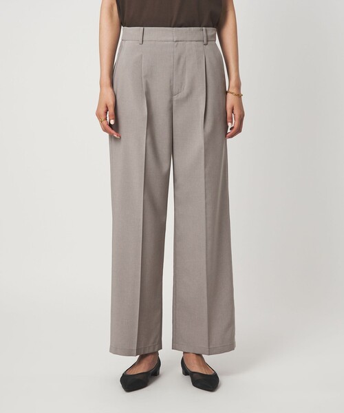 green label relaxing（グリーンレーベルリラクシング）の「［size SHORT/TALLあり］トリアセ ワイドストレート パンツ（スラックス・レディース・ライトグレー/ダークグレー・TALL/44/42/40/38/36/34/SHORT/46）」の11枚目の写真