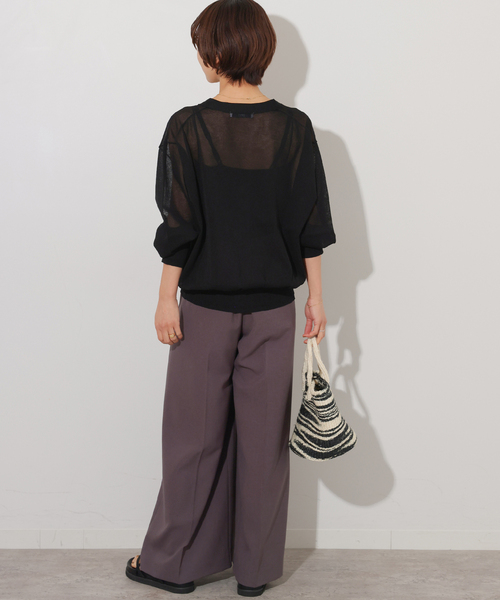 JOURNAL STANDARD relume（ジャーナルスタンダード　レリューム）の「《WEB限定追加3》サマーニットVネックカーディガン（カーディガン/ボレロ・レディース・グレー/ブラック/ブラウン・FREE）」の19枚目の写真