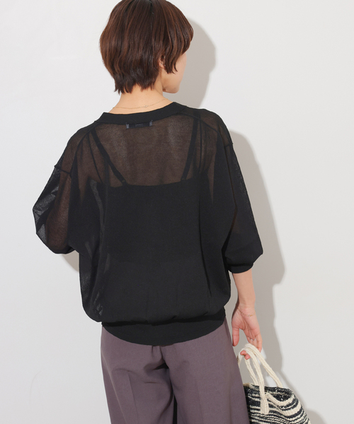 JOURNAL STANDARD relume（ジャーナルスタンダード　レリューム）の「《WEB限定追加3》サマーニットVネックカーディガン（カーディガン/ボレロ・レディース・グレー/ブラック/ブラウン・FREE）」の22枚目の写真