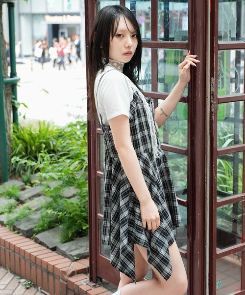 WEGO（ウィゴー）の「WEGO/【26年春夏新作】レースアップイレヘムキャミワンピース（ワンピース・レディース・ブラウン系その他2/ブラック系その他2・FREE）」の7枚目の写真