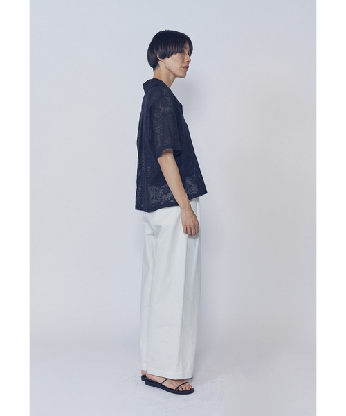 normment(ノーメント)の「【WEB限定】<normment(ノーメント)>コットンレースボタンシャツ(シャツ/ブラウス・レディース・オフホワイト/ブラック系その他3・FREE)」の7枚目の写真