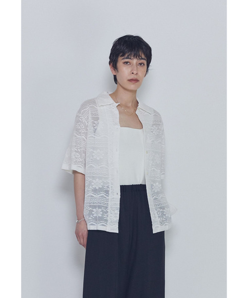 normment(ノーメント)の「【WEB限定】<normment(ノーメント)>コットンレースボタンシャツ(シャツ/ブラウス・レディース・オフホワイト/ブラック系その他3・FREE)」の16枚目の写真