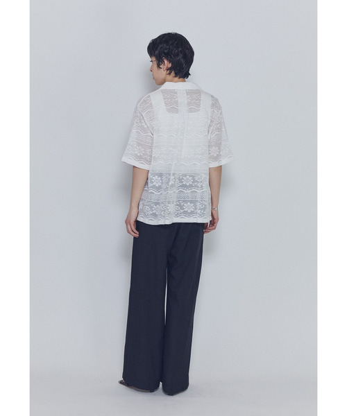normment(ノーメント)の「【WEB限定】<normment(ノーメント)>コットンレースボタンシャツ(シャツ/ブラウス・レディース・オフホワイト/ブラック系その他3・FREE)」の20枚目の写真