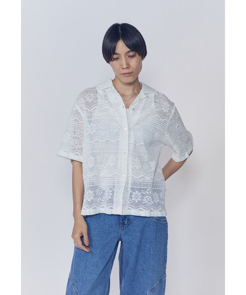 normment(ノーメント)の「【WEB限定】<normment(ノーメント)>コットンレースボタンシャツ(シャツ/ブラウス・レディース・オフホワイト/ブラック系その他3・FREE)」の21枚目の写真