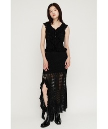 SLY（スライ）の「LACE KNITTING CAMI L/OP レースニッティングキャミロングワンピース 夏服 秋服（ワンピース）」