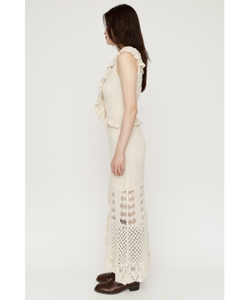 SLY(スライ)の「LACE KNITTING CAMI L/OP レースニッティングキャミロングワンピース 夏服 秋服(ワンピース・レディース・ブラック/アイボリー・FREE)」の13枚目の写真