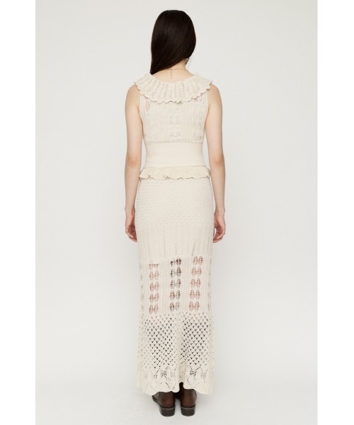 SLY(スライ)の「LACE KNITTING CAMI L/OP レースニッティングキャミロングワンピース 夏服 秋服(ワンピース・レディース・ブラック/アイボリー・FREE)」の14枚目の写真