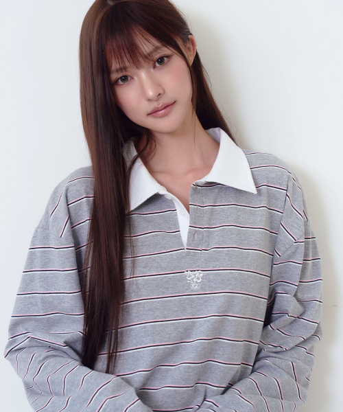 THE GREEN LAB（ザグリーンラボ）の「ピンストライプラグビーTシャツ[ピンク]（スウェット・レディース・その他・FREE）」の15枚目の写真
