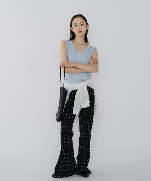duei（デュイ）の「ドットフレアカットパンツ（その他パンツ・レディース・グレー/ブラック・FREE）」の6枚目の写真