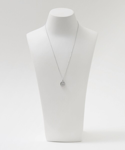 UNITED ARROWS（ユナイテッドアローズ）の「ラウンド パヴェ ネックレス（ネックレス・レディース・シルバー・FREE）」の5枚目の写真