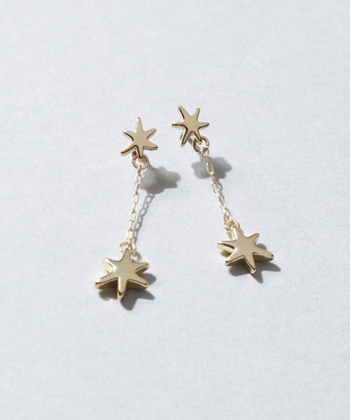 GOLDY(ゴールディ)の「【GOLDY】スターモチーフチェーンピアス 1260608(ピアス(両耳用)・レディース・シルバー/マルチ/ゴールド・FREE)」の9枚目の写真