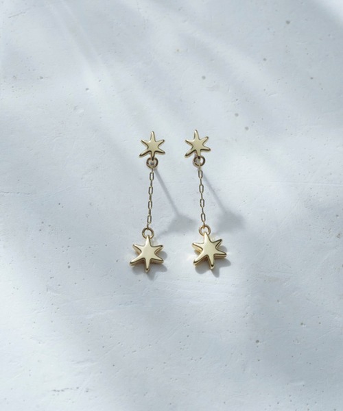 GOLDY(ゴールディ)の「【GOLDY】スターモチーフチェーンピアス 1260608(ピアス(両耳用)・レディース・シルバー/マルチ/ゴールド・FREE)」の8枚目の写真