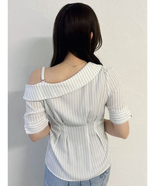 dazzlin（ダズリン）の「デザインカラーワンショルシャツ（シャツ/ブラウス・レディース・ネイビー/オフホワイト/グレー・FREE）」の21枚目の写真