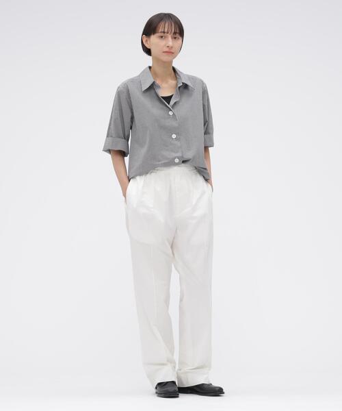 MARGARET HOWELL(マーガレットハウエル)の「COTTON LINEN GINGHAM(シャツ/ブラウス・レディース・ブラック/ブラウン・3/2/1)」の3枚目の写真