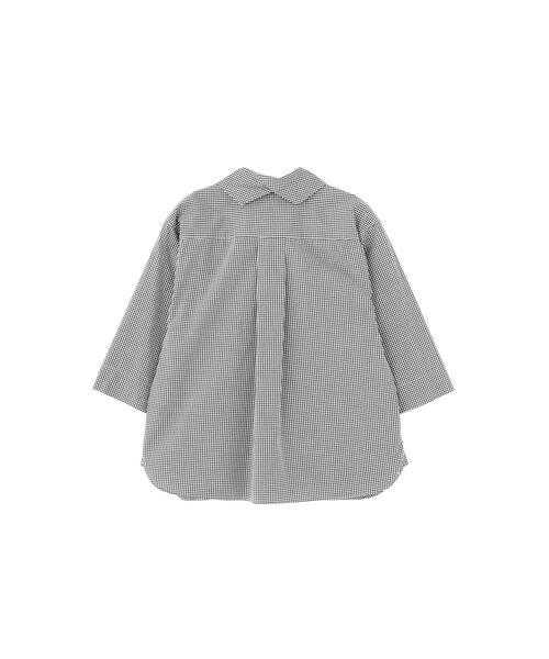 MARGARET HOWELL(マーガレットハウエル)の「COTTON LINEN GINGHAM(シャツ/ブラウス・レディース・ブラック/ブラウン・3/2/1)」の5枚目の写真