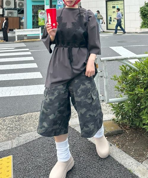 Alley Tokyo(アリートーキョー)の「迷彩ゆるハーパン(その他パンツ・レディース・カーキ・FREE)」の3枚目の写真