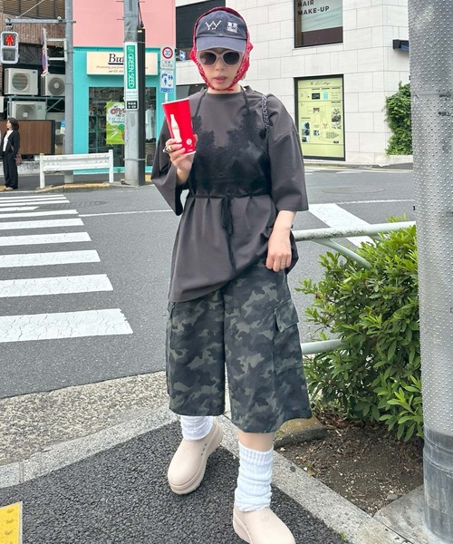 Alley Tokyo(アリートーキョー)の「迷彩ゆるハーパン(その他パンツ・レディース・カーキ・FREE)」の10枚目の写真