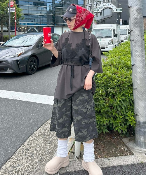 Alley Tokyo(アリートーキョー)の「迷彩ゆるハーパン(その他パンツ・レディース・カーキ・FREE)」の8枚目の写真