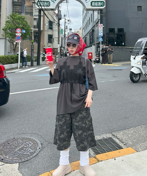 Alley Tokyo(アリートーキョー)の「迷彩ゆるハーパン(その他パンツ・レディース・カーキ・FREE)」の13枚目の写真