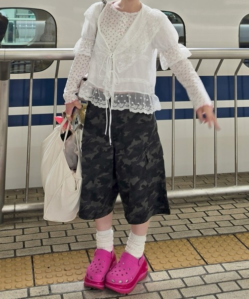Alley Tokyo(アリートーキョー)の「迷彩ゆるハーパン(その他パンツ・レディース・カーキ・FREE)」の5枚目の写真