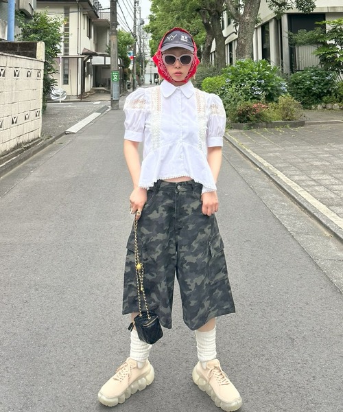 Alley Tokyo(アリートーキョー)の「迷彩ゆるハーパン(その他パンツ・レディース・カーキ・FREE)」の6枚目の写真