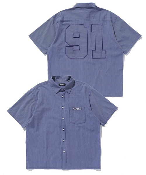 XLARGE(エクストララージ)の「PIN STRIPE WORK S/S SHIRT(シャツ/ブラウス・メンズ・ブラック/ネイビー/ホワイト・L/M/S/XL)」の5枚目の写真