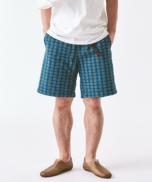 417 EDIFICE（フォーワンセブンエディフィス）の「Gramicci / グラミチ O.G. G-SHORT SEERSUCKER PLAID（その他パンツ・メンズ・ブルー・MEDIUM/LARGE/X-LARGE）」の12枚目の写真