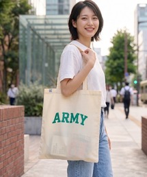 [キャンプフリー] CAMPFREE 軽量 トートバッグ 薄手 マチ無し [綿 コットン]