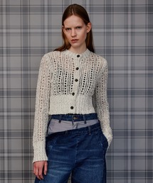 Mesh Slub Compact Cardigan/メッシュスラブコンパクトカーディガン
