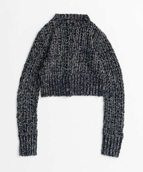 MAISON SPECIAL(メゾンスペシャル)の「Mesh Slub Compact Cardigan/メッシュスラブコンパクトカーディガン(カーディガン/ボレロ・レディース・ブルー/ホワイト/ブラック・FREE)」の20枚目の写真