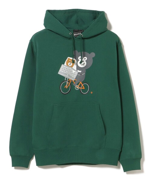 BEAMS T(ビームスティー)の「BEAMS T / Bicycle Bear Hoodie(スウェット・メンズ・オリーブ/ブラック系その他4・SMALL/X-LARGE/LARGE/MEDIUM)」の2枚目の写真
