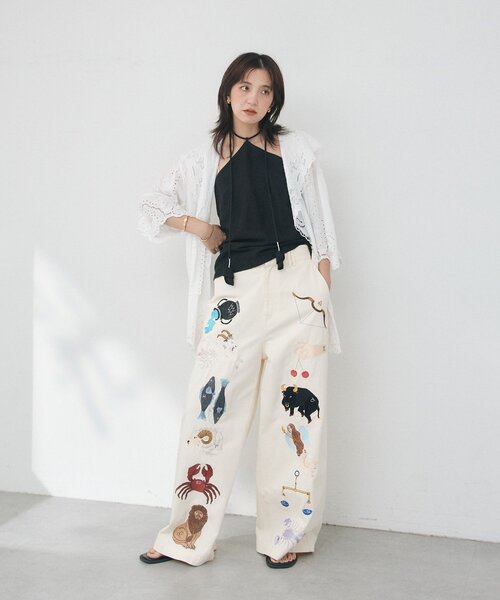RIVE DROITE（リヴドロワ）の「【à Nice 】【主役級◎】Star Sign パンツ（その他パンツ・レディース・ホワイト系その他・38/36）」の2枚目の写真