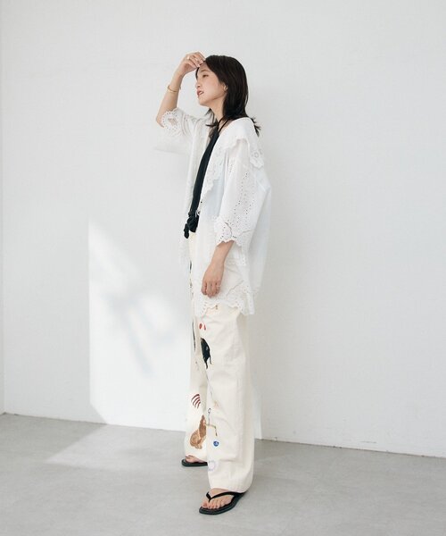 RIVE DROITE（リヴドロワ）の「【à Nice 】【主役級◎】Star Sign パンツ（その他パンツ・レディース・ホワイト系その他・38/36）」の4枚目の写真