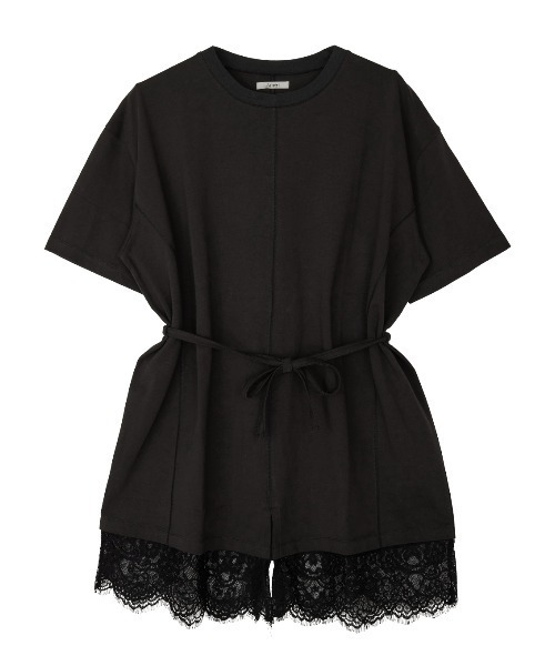 Ameri(アメリ)の「< ZOZOTOWN限定 > SCALLOP LACE SLIT OVER TEE(Tシャツ/カットソー・レディース・チャコールグレー/ホワイト/ベージュ・FREE)」の17枚目の写真