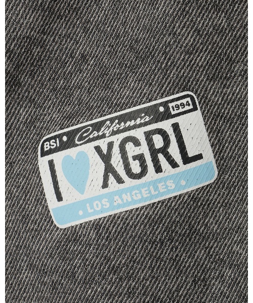 X-girl Stages（エックスガールステージス）の「MIXロゴデニムジャンパースカート（ジャンパースカート・キッズ・ブルー/ブラック・130cm/140cm/120cm/80ｃｍ/110cm/100cm/90cm）」の10枚目の写真